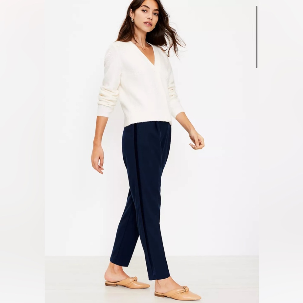 Loft Pull On Pants in Tuxedo Stripe